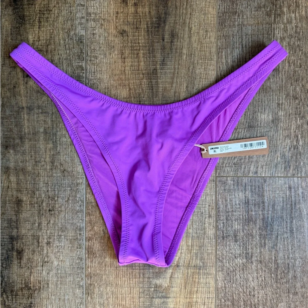 SKIMS Cheeky Tanga Violet Recycled Bikini Bottom